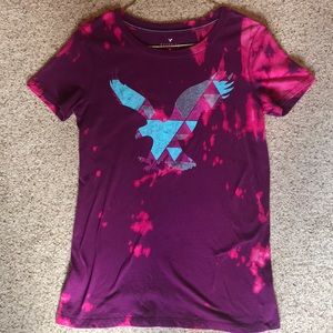 American Eagle Bleach/Tie Dyed T-Shirt